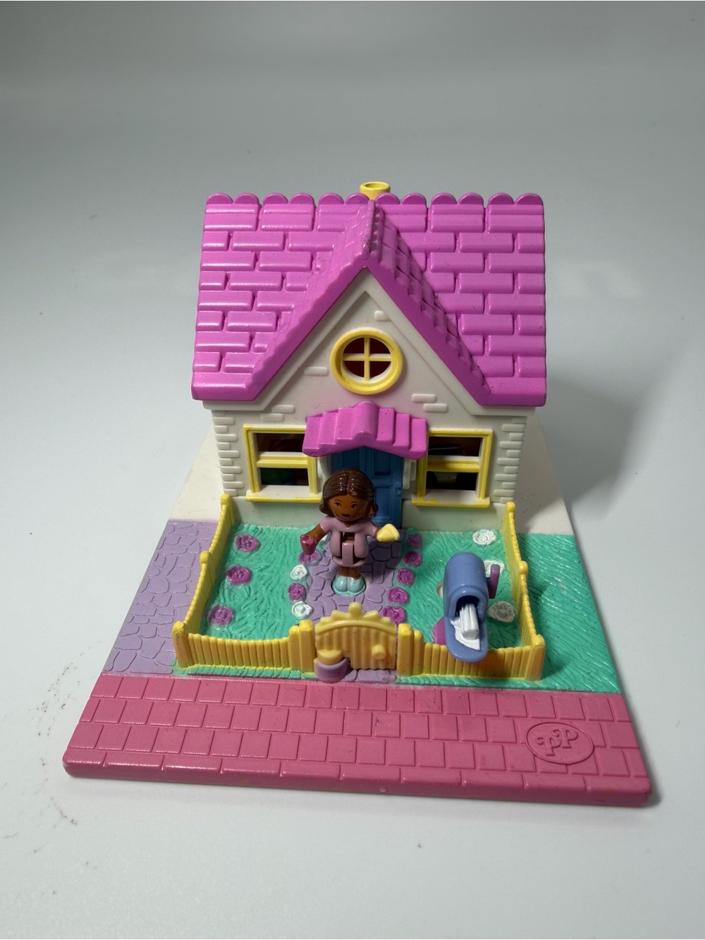 Pink & White Playhouse Set with Young Doll and Garden Accessories